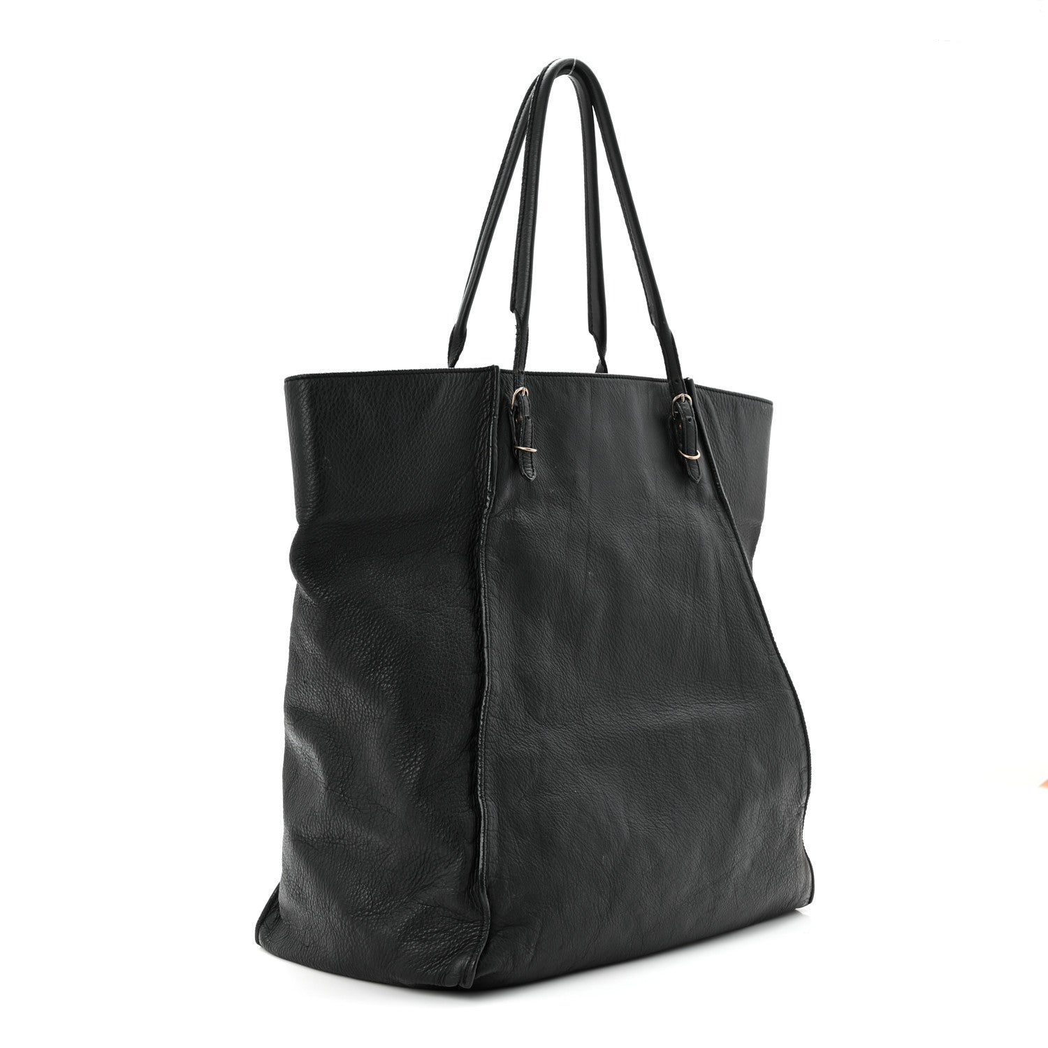Balenciaga Veau Papier Basket Tote Black 3 of 12