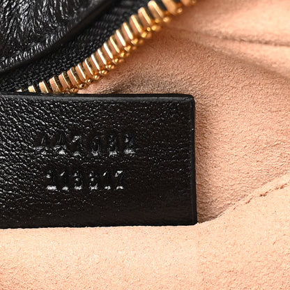 Gucci Monogram Matelasse Diagonal Small GG Marmont Chain Shoulder Bag Beige Black 7 of 10