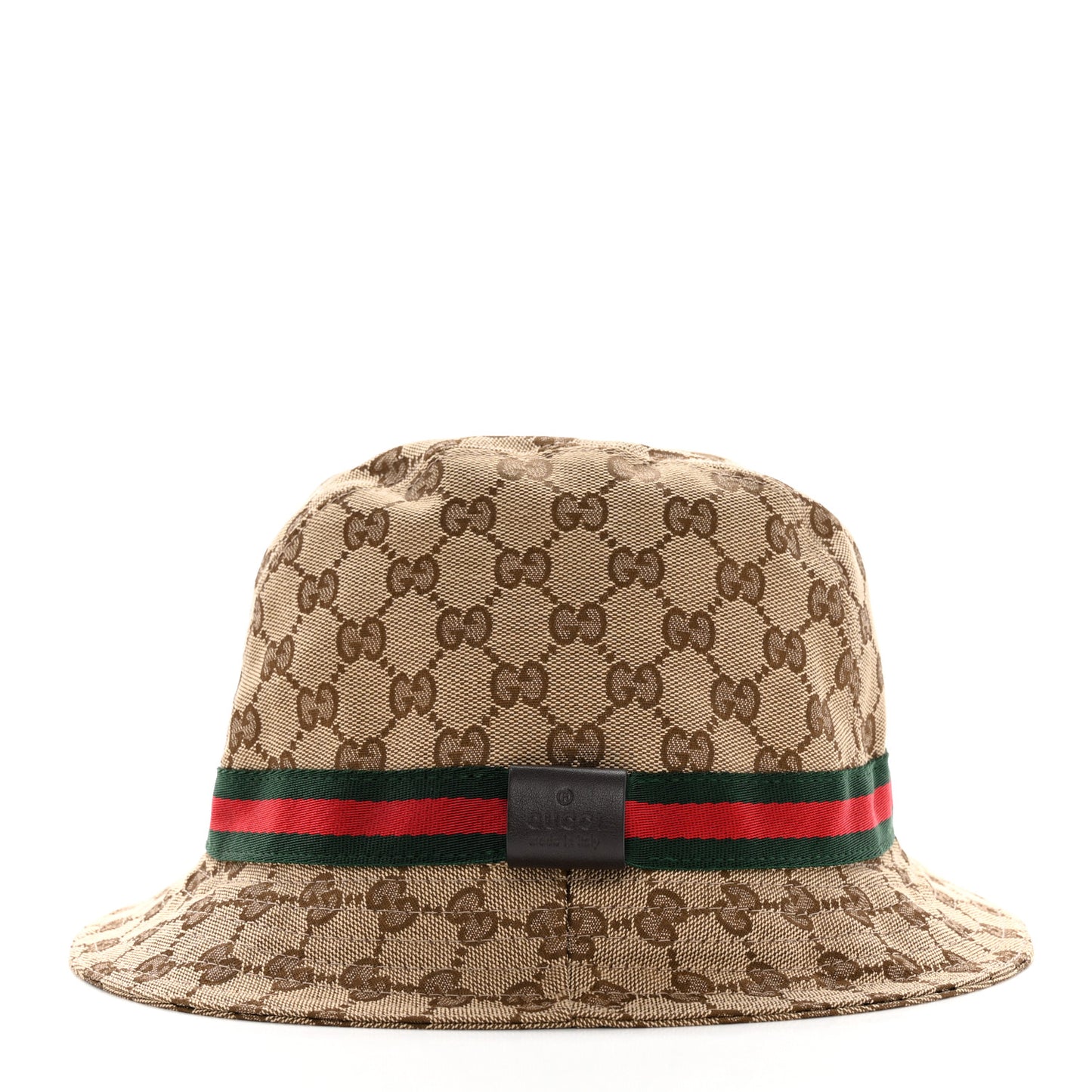 GG Monogram Web Bucket Hat XL Brown
