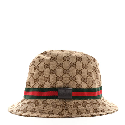 Gucci GG Monogram Web Bucket Hat XL Brown 6 of 9