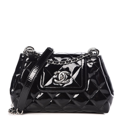 Chanel Patent Quilted Coco Shine Small Accordion Flap Black 1 of 11