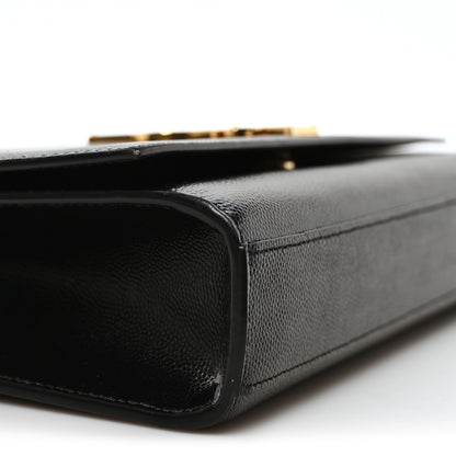 Saint Laurent Grain De Poudre Medium Classic Monogram Kate Satchel Black 9 of 10