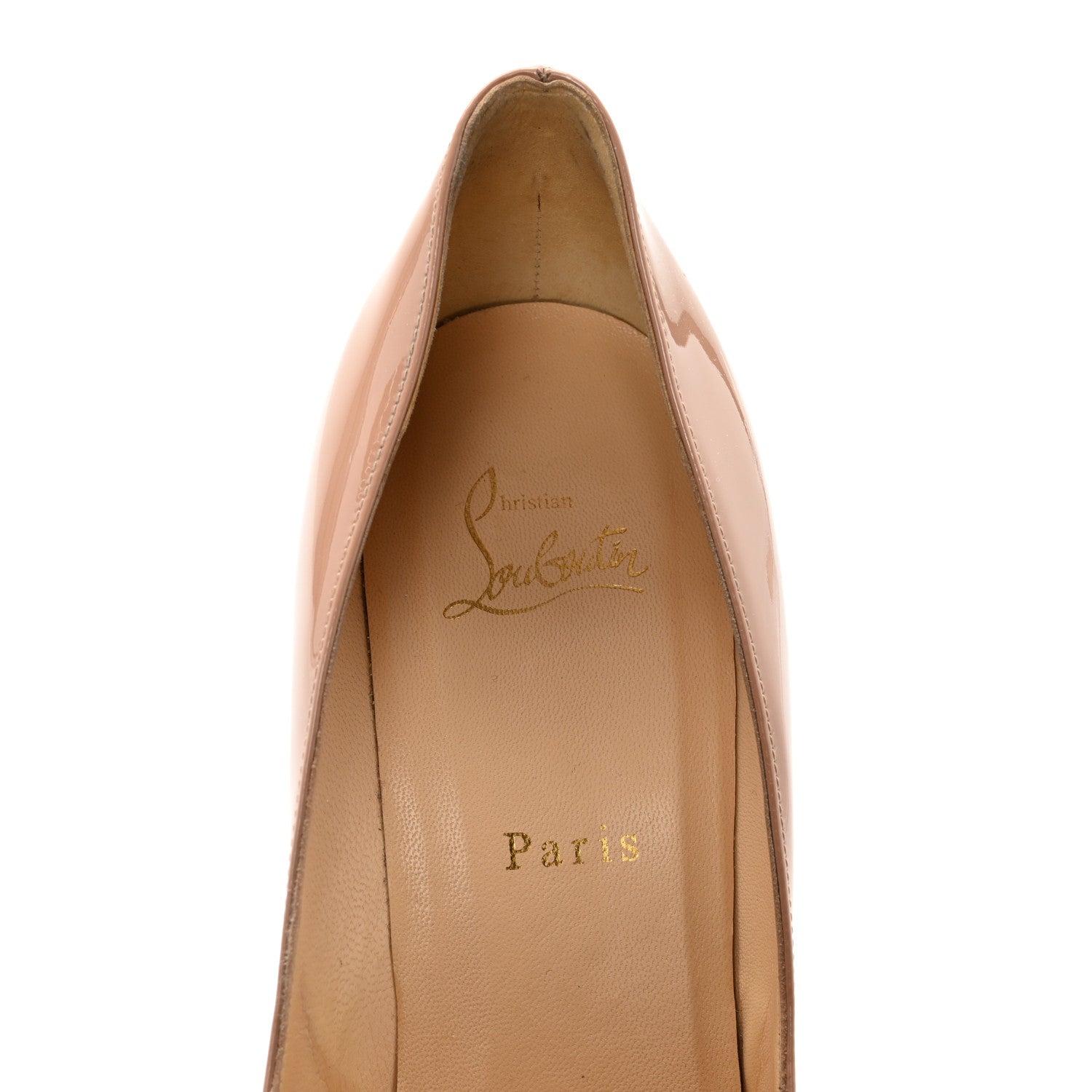 Christian Louboutin Patent Pigalle Follies 100 Pumps 41 Nude 7 of 7