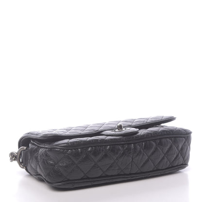Chanel Crumpled Calfskin Quilted Small Casual Rock Flap Black 4 of 11