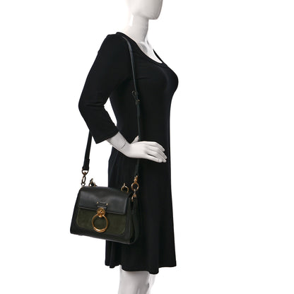 Chloe Calfskin Suede Mini Tess Day Bag Black Olive 2 of 8
