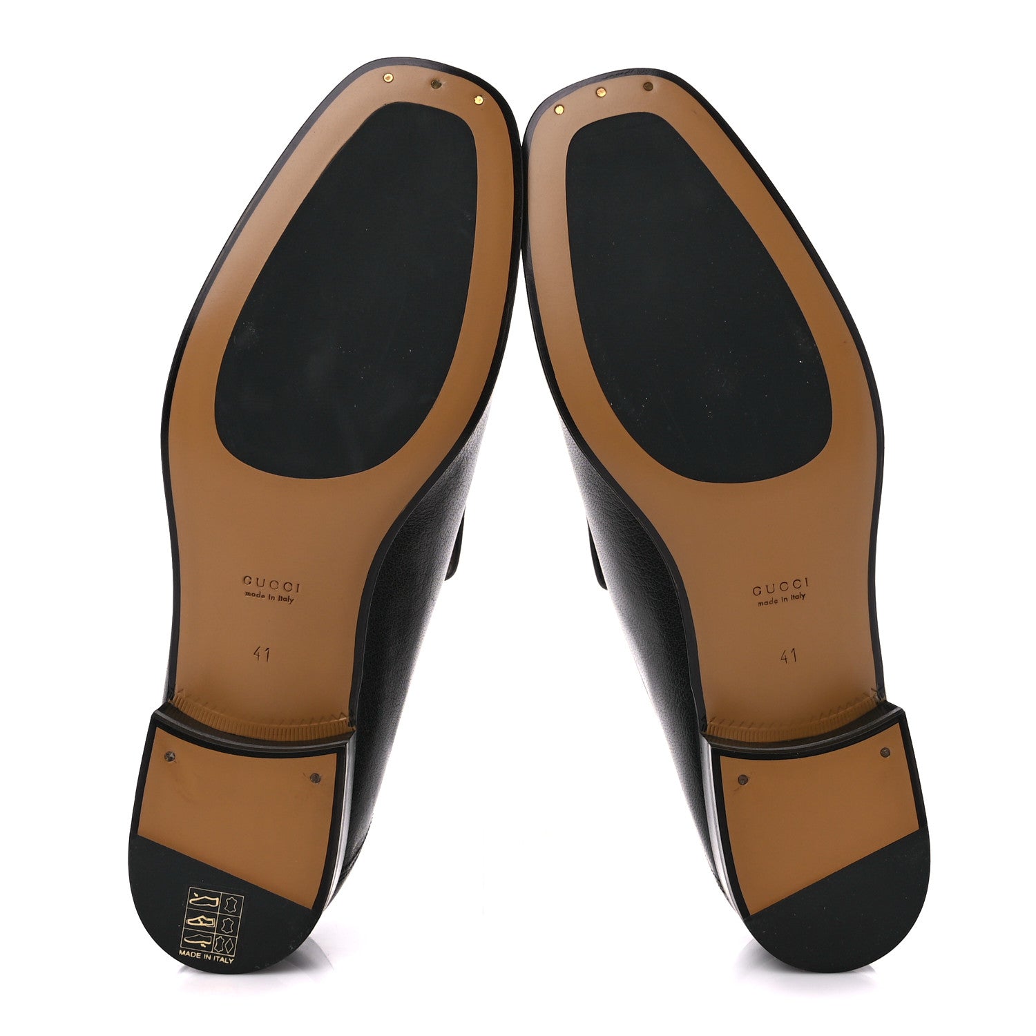 Gucci Goatskin Womens Horsebit Mid-Heel Loafers 41 Black 5 of 9