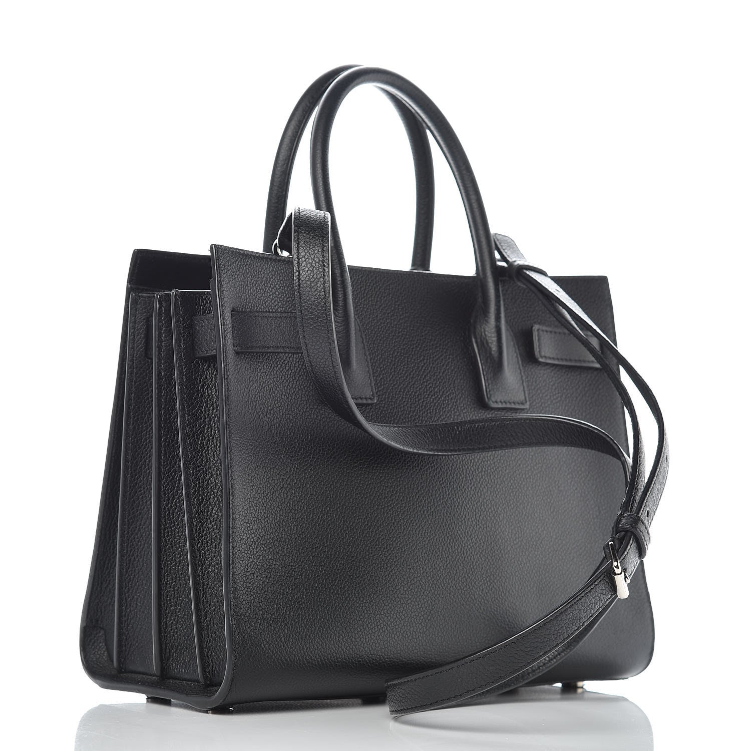 Saint Laurent Grained Calfskin Baby Sac De Jour Black 3 of 11