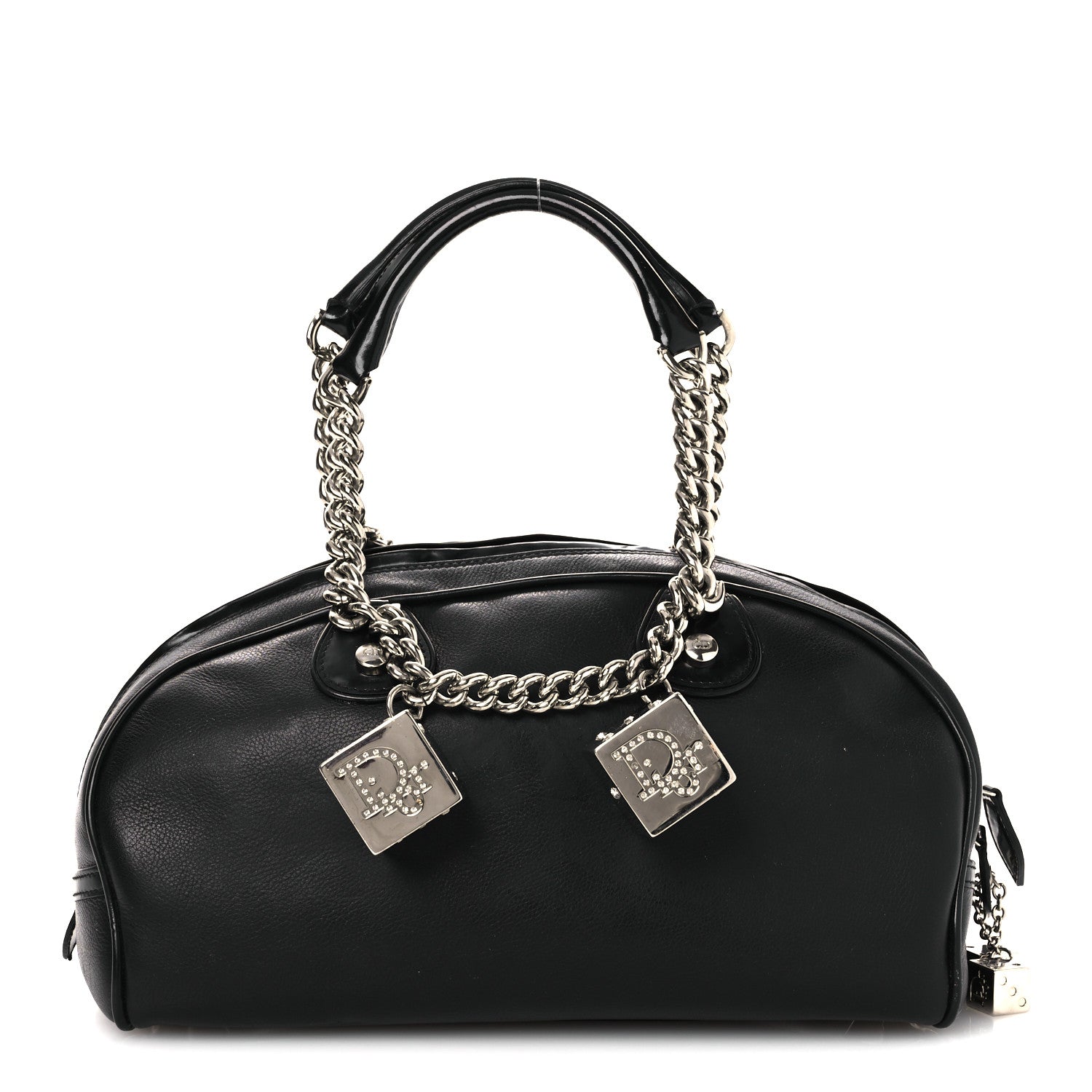 Christian Dior Calfskin Gambler Dice Bowler Black 1 of 11