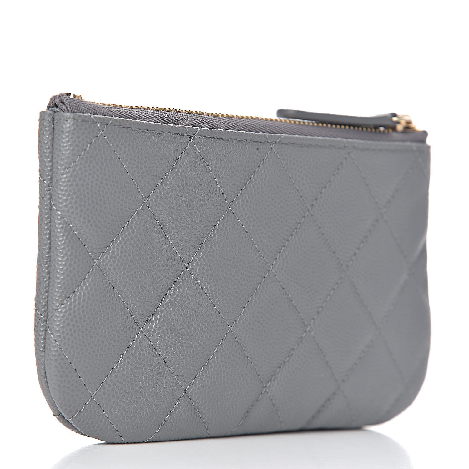 Chanel Caviar Quilted Small Cosmetic Case Grey 3 of 8