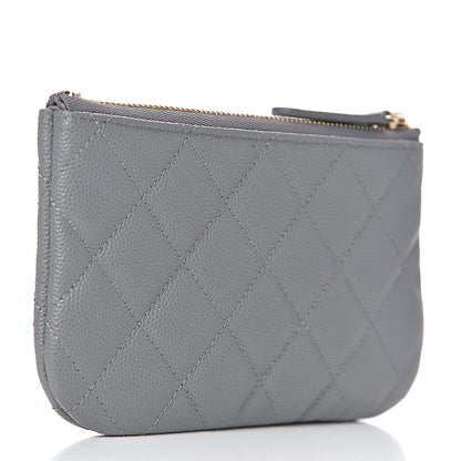 Chanel Caviar Quilted Small Cosmetic Case Grey 3 of 8