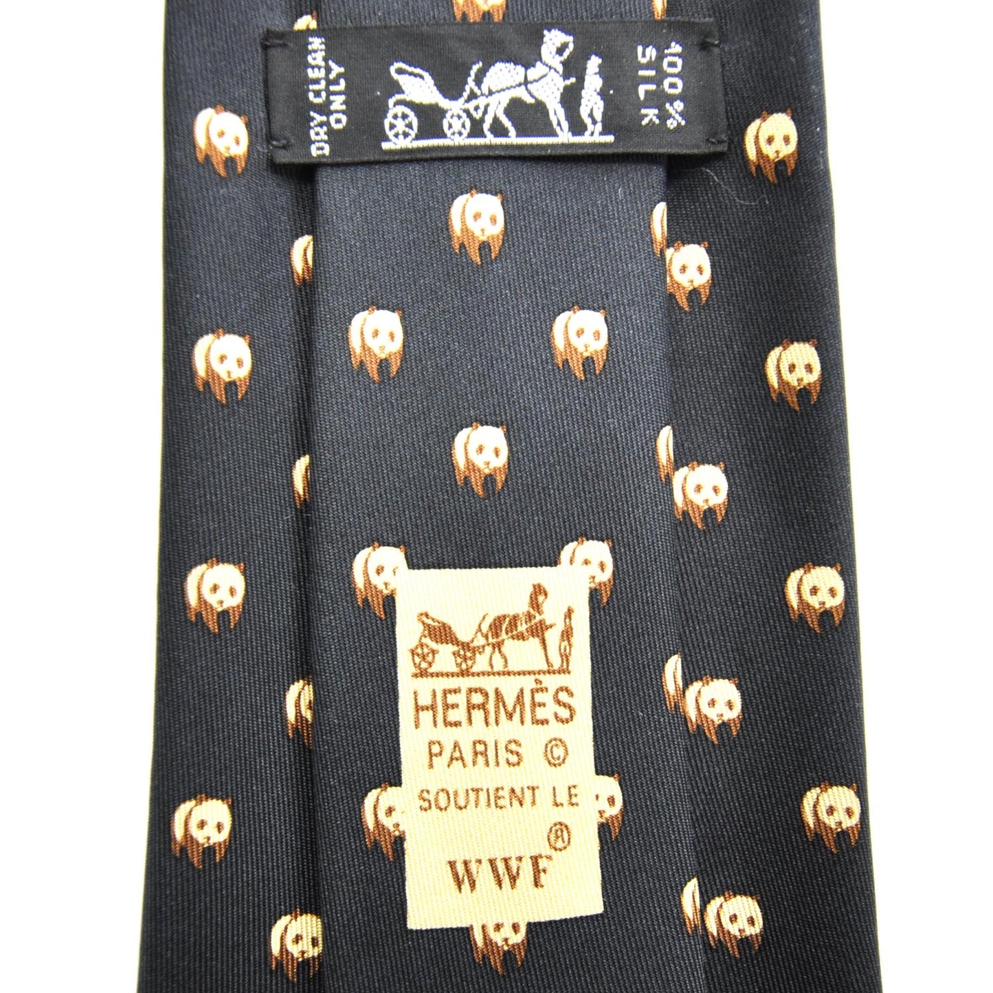 Silk Twill Panda Neck Tie