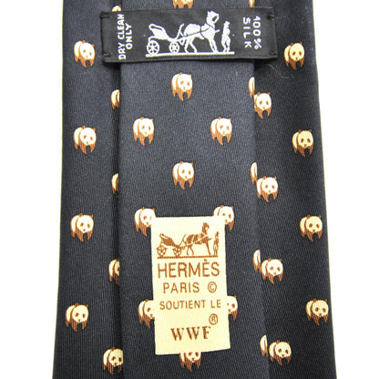 Hermes Silk Twill Panda Neck Tie 3 of 5