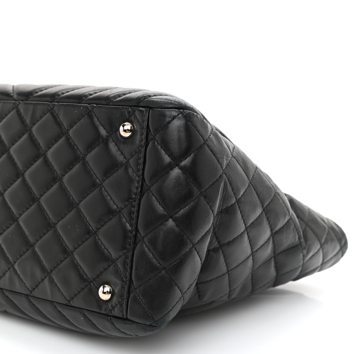 Chanel Lambskin Surpique Chevron Quilted Tote Black 9 of 11