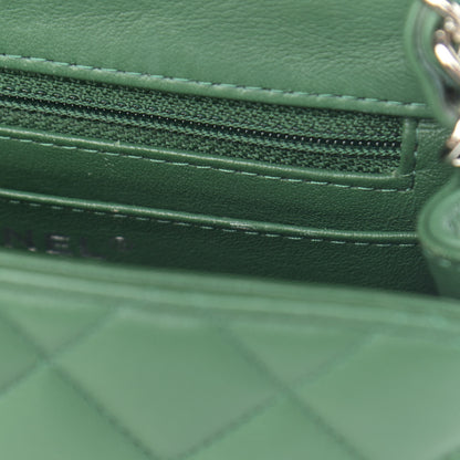 Chanel Lambskin Quilted Mini Square Flap Green 10 of 10