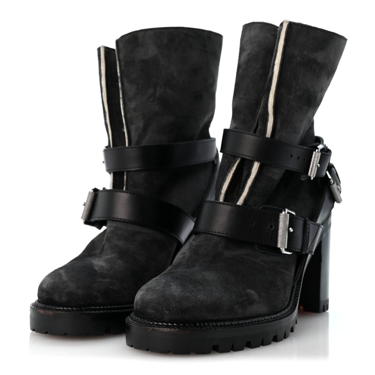Calfskin Bouclette Viyonce 70 Boots 38 Charbon Black