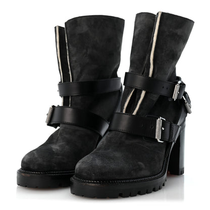 Christian Louboutin Calfskin Bouclette Viyonce 70 Boots 38 Charbon Black 4 of 8