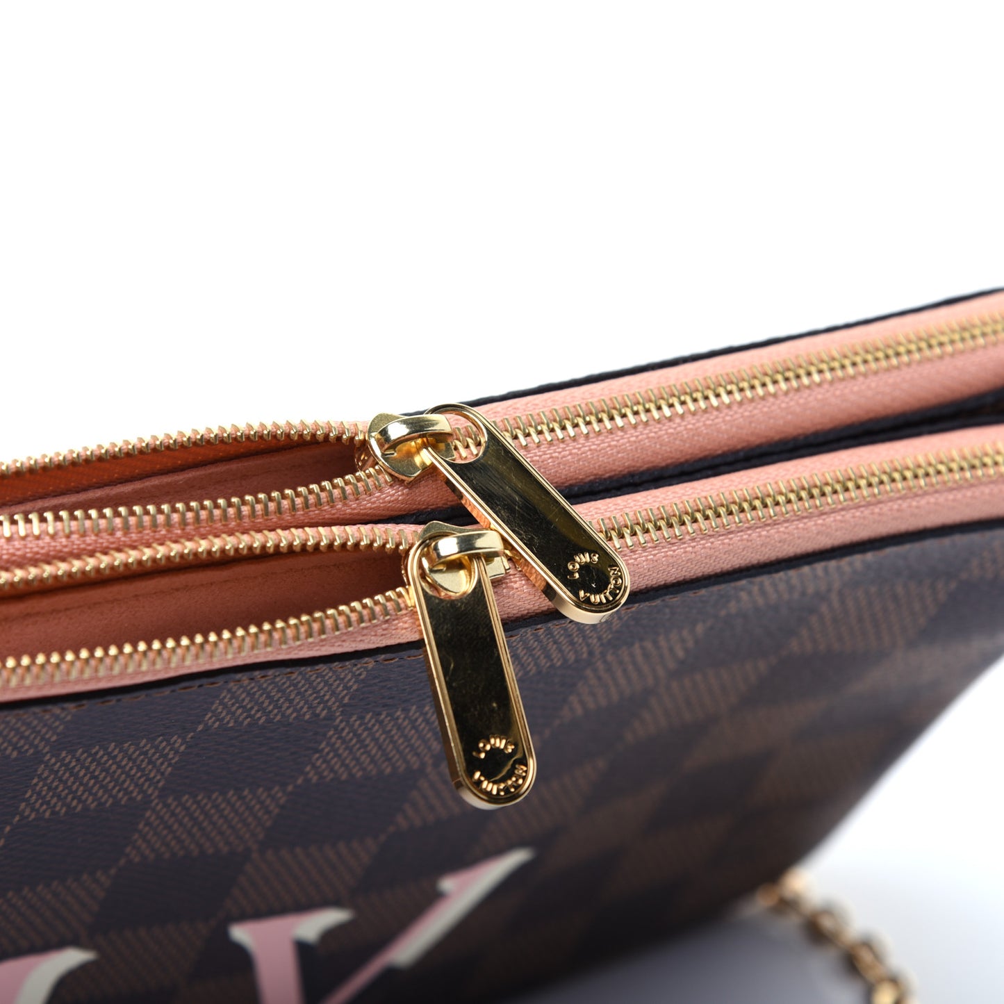 Damier Ebene Double Zip Pochette