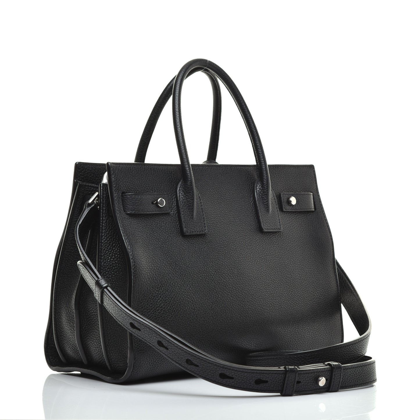 Grained Calfskin Baby Supple Sac De Jour Black