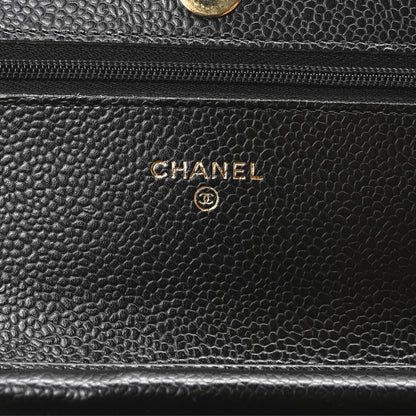 Chanel Caviar Quilted Wallet On Chain WOC Black 6 of 10
