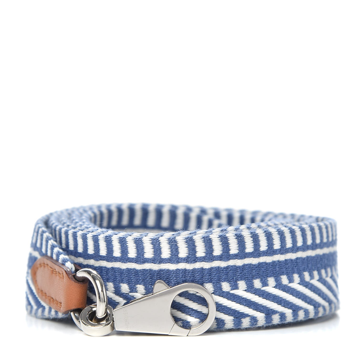 Hermes Toile Swift 25mm Sangle ZigZag Shoulder Strap Bleu Brighton 1 of 5