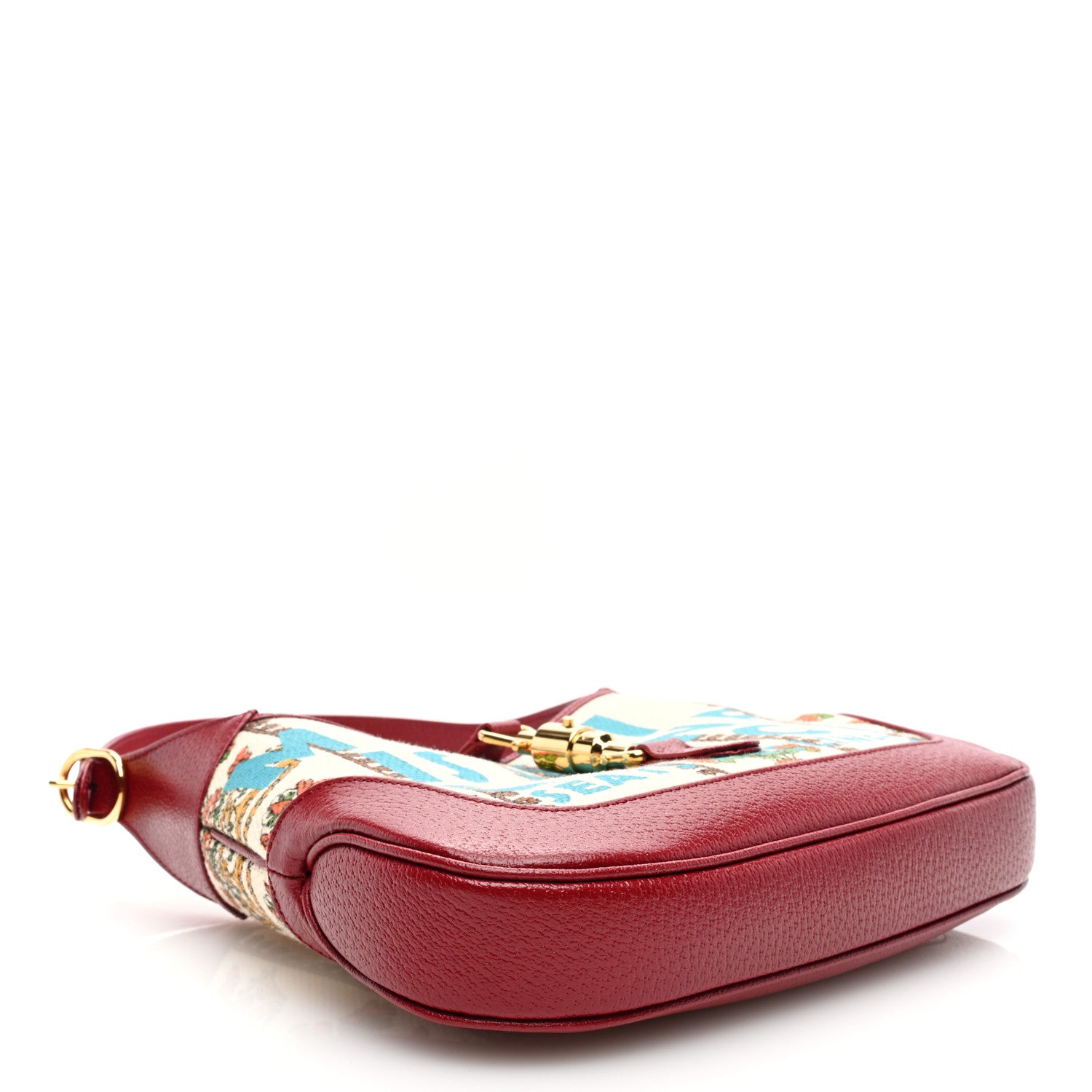 Gucci Canvas Calfskin 100 Centennial Music Small Jackie 1961 Hobo Ivory Red 4 of 9