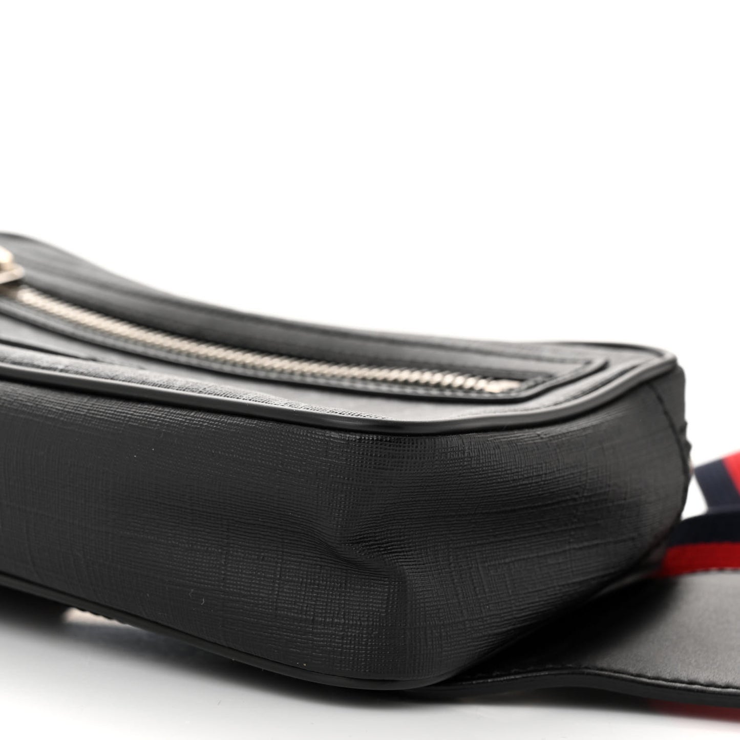 Soft GG Supreme Monogram Web Belt Bag Black Grey