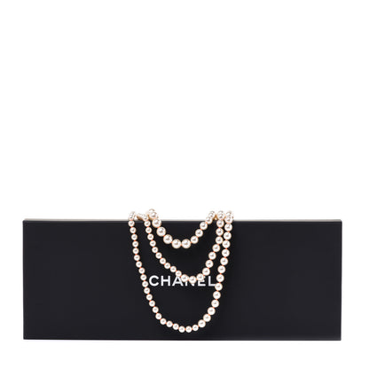 Chanel Pearl Crystal Gripoix CC Multi Strand Necklace Orange Multicolor 6 of 6