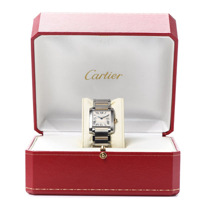 Cartier Stainless Steel 18K Yellow Gold 25mm Tank Francaise Quartz Watch 6 of 6