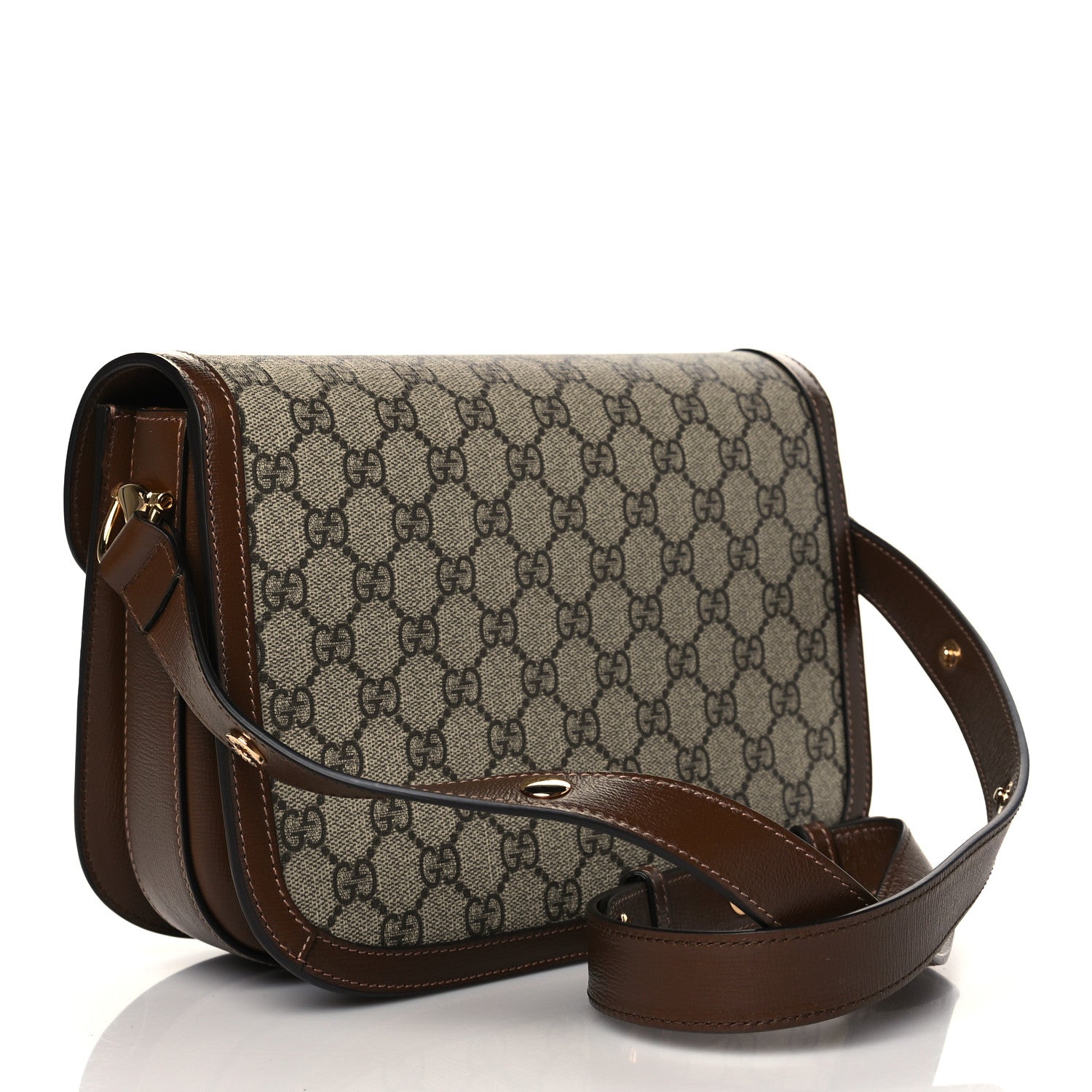 Gucci GG Supreme Monogram Horsebit 1955 Shoulder Bag Beige Brown Sugar 3 of 10