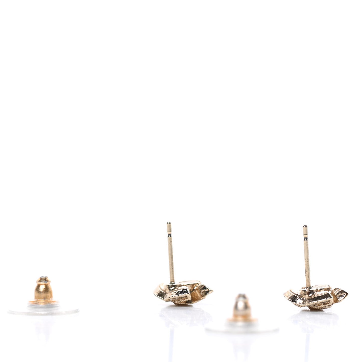 Crystal Mini CC Earrings Gold