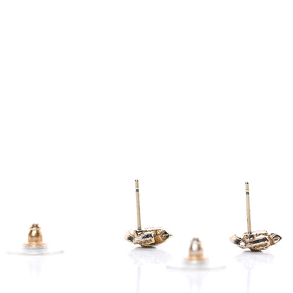 Chanel Crystal Mini CC Earrings Gold 3 of 5