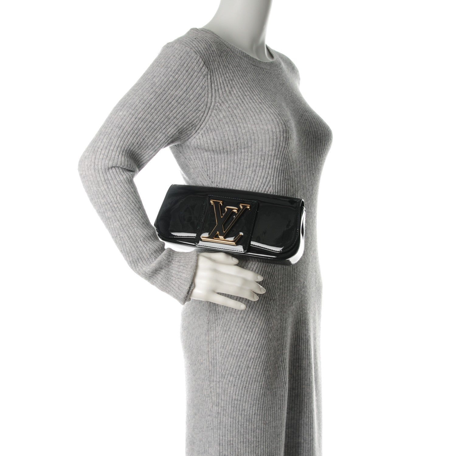 Louis Vuitton Patent Sobe Clutch Blue Infini 2 of 8