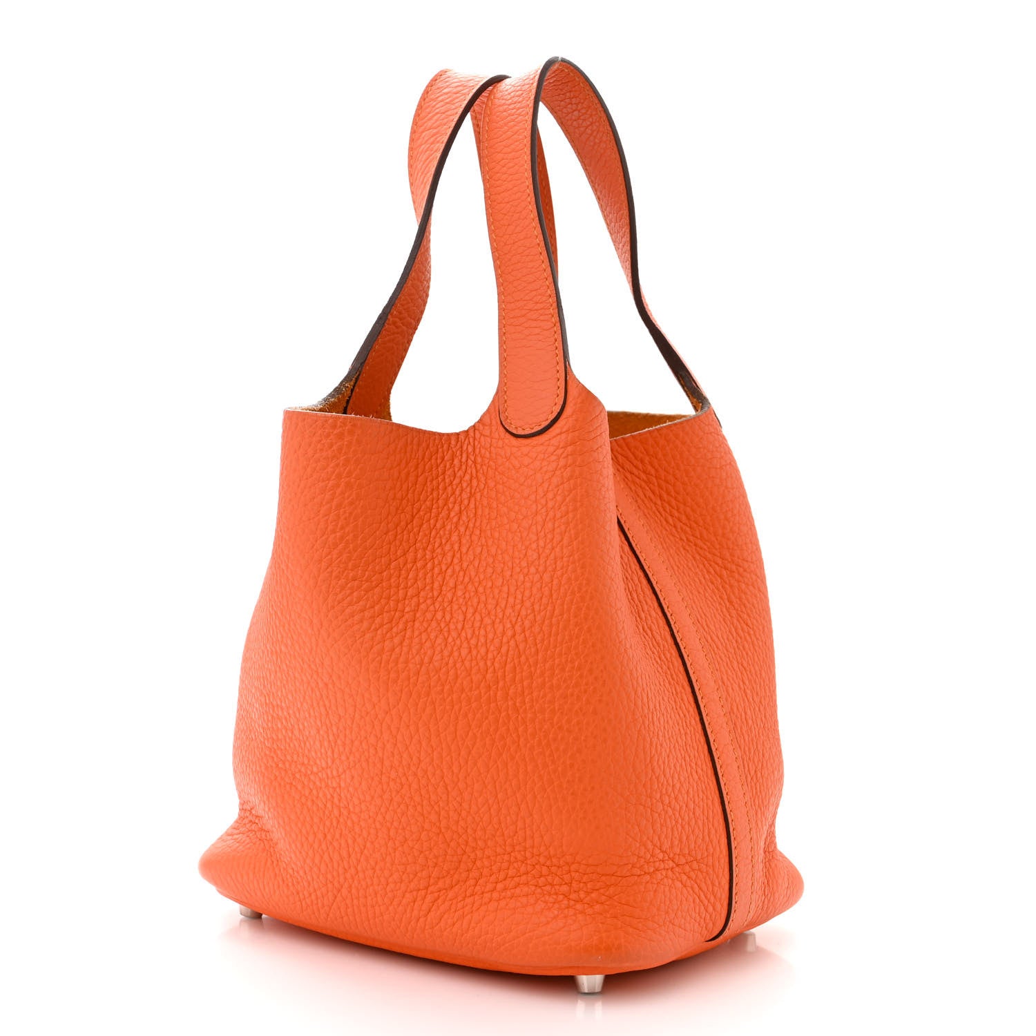 Hermes Taurillon Clemence Picotin Lock 18 PM Orange 3 of 10