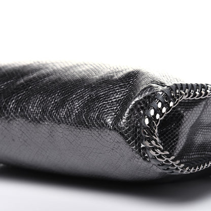 Stella McCartney Metallic Snake Print Small Falabella Tote Ruthenium 7 of 12