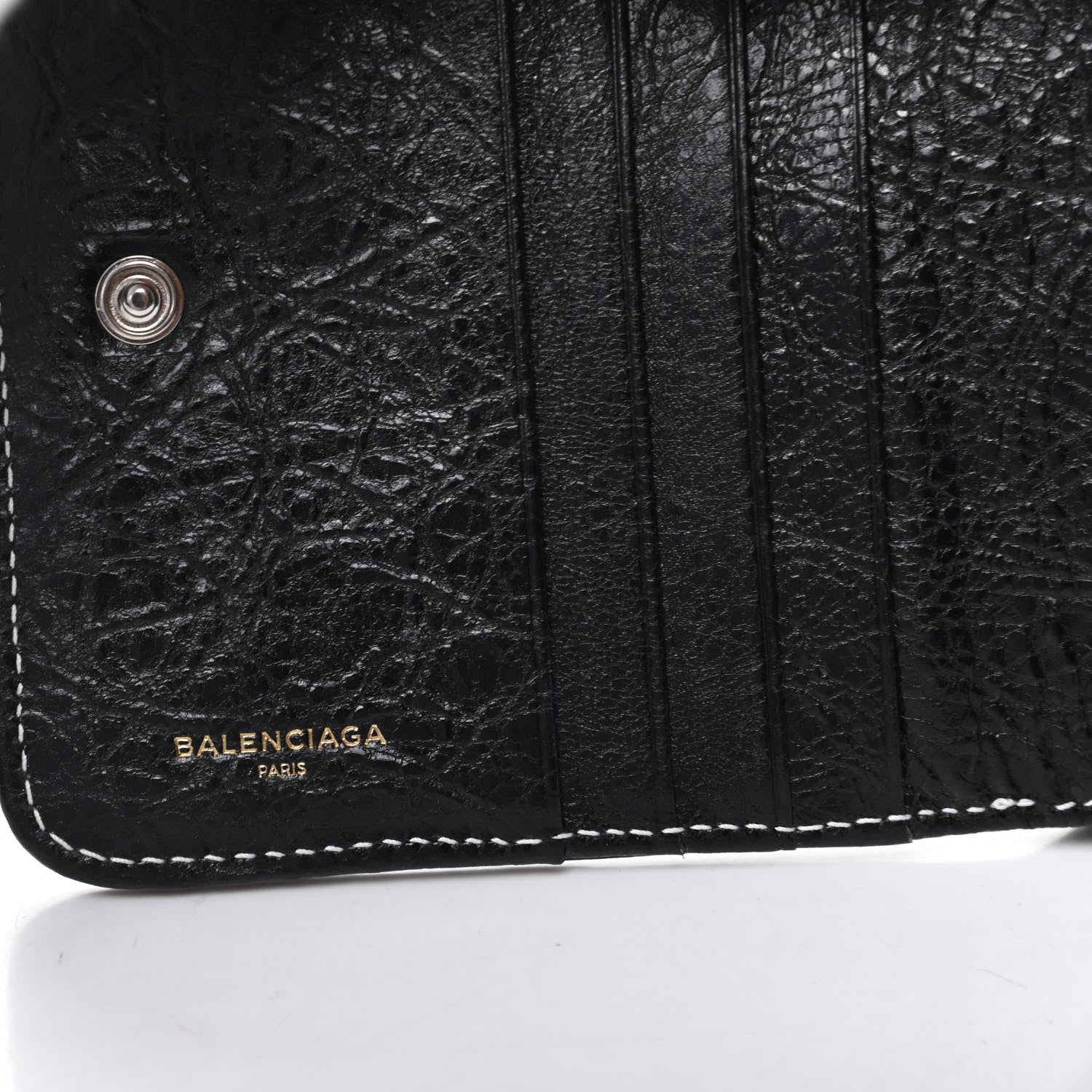 Balenciaga Veau Arena Multicolore Bazar Billfold Zip Around Wallet Bleu Gris White Black 7 of 7