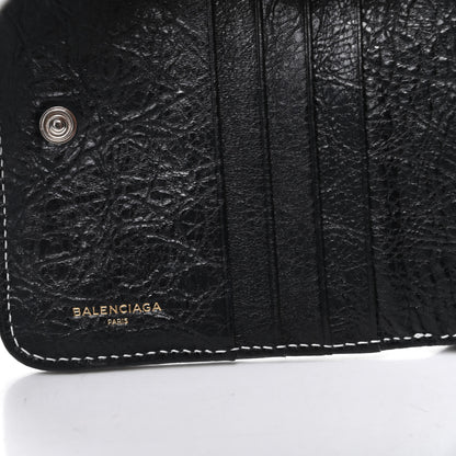 Balenciaga Veau Arena Multicolore Bazar Billfold Zip Around Wallet Bleu Gris White Black 7 of 7