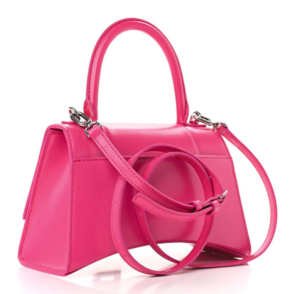 Balenciaga Shiny Box Calfskin Small Hourglass Top Handle Bag Acid Fuchsia 3 of 8