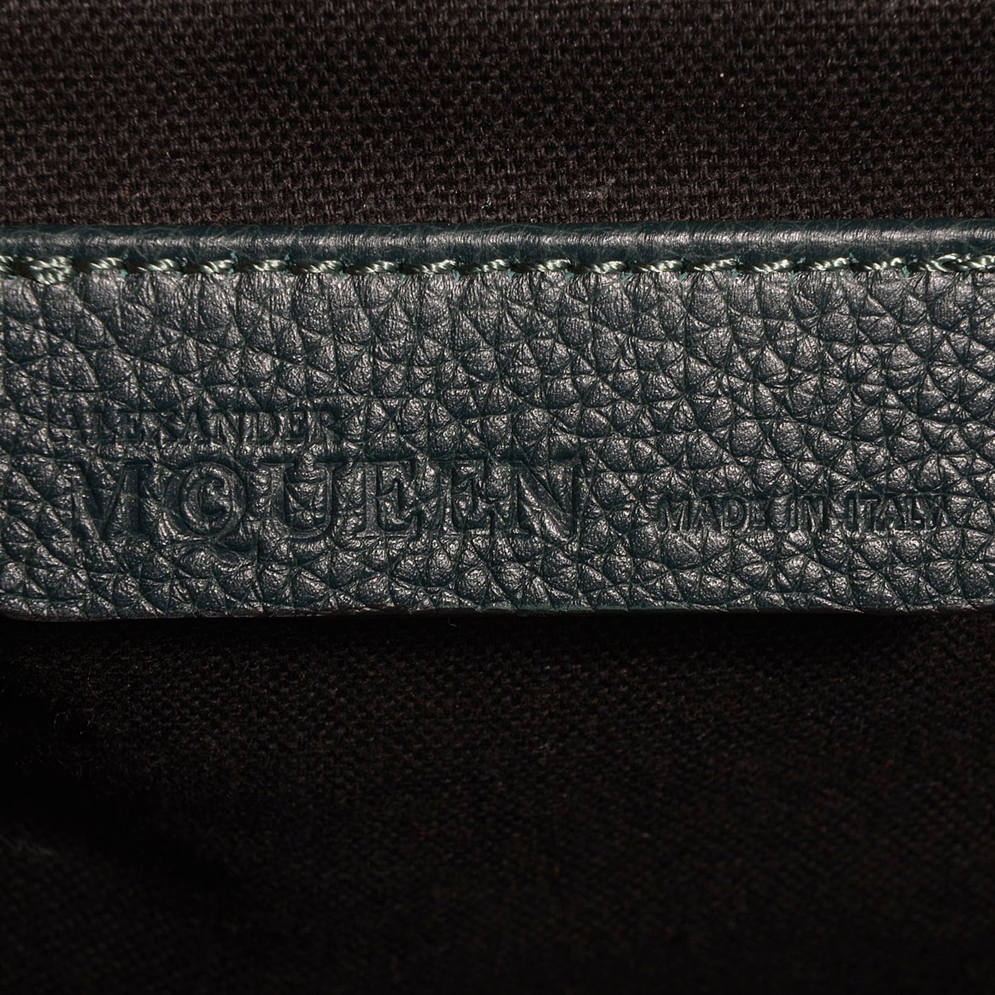Pebbled Leather Skull Padlock Tote Tourmaline