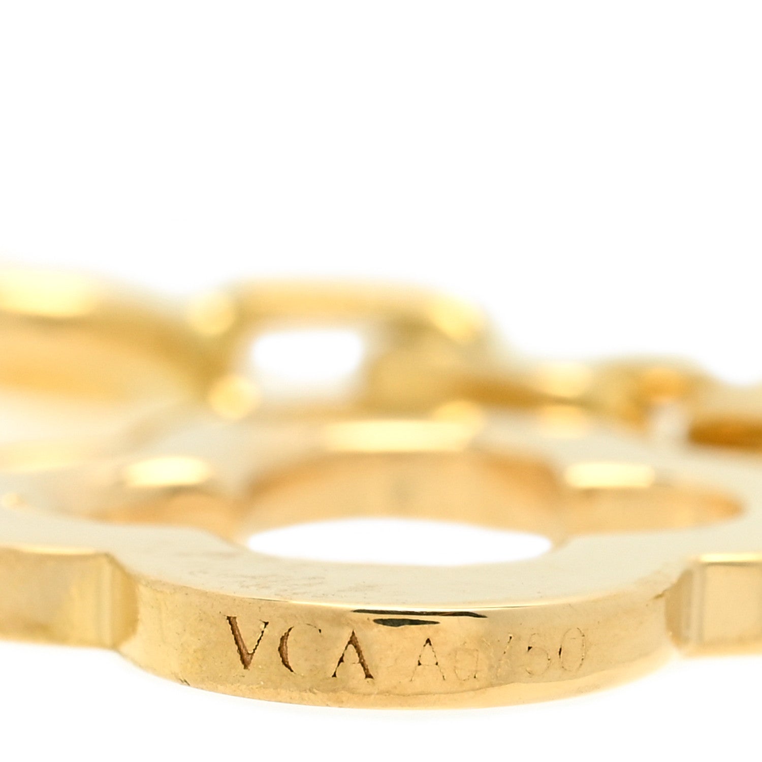 Van Cleef & Arpels 18K Yellow Gold 3 Motifs Byzantine Alhambra Bracelet 6 of 6