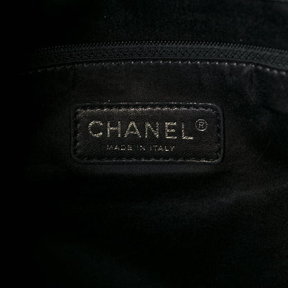 Chanel Distressed Glazed Caviar Quilted Large Elastic Tote Black 10 of 13