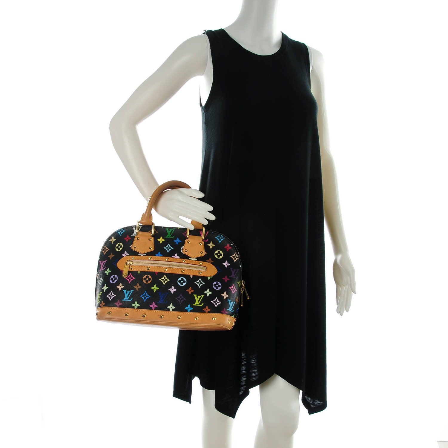Louis Vuitton Monogram Multicolor Alma Black 2 of 8
