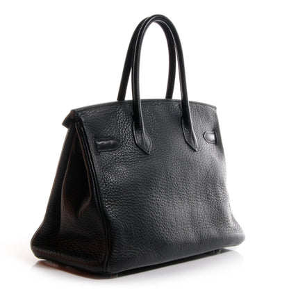 Hermes Taurillon Clemence Birkin 25 Black 3 of 8