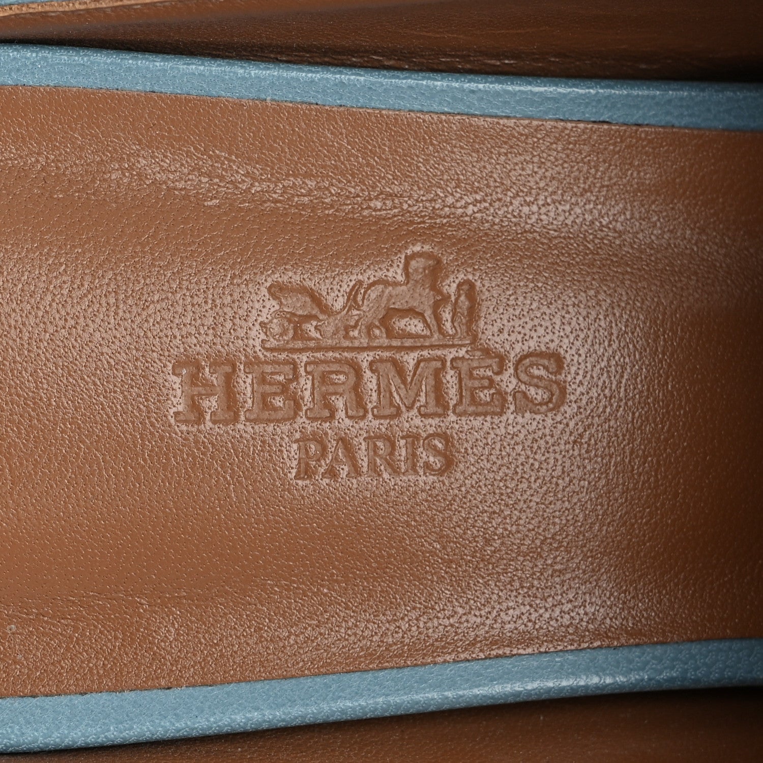Hermes Goatskin Rivoli Mules   36 Bleu Ciel 8 of 12