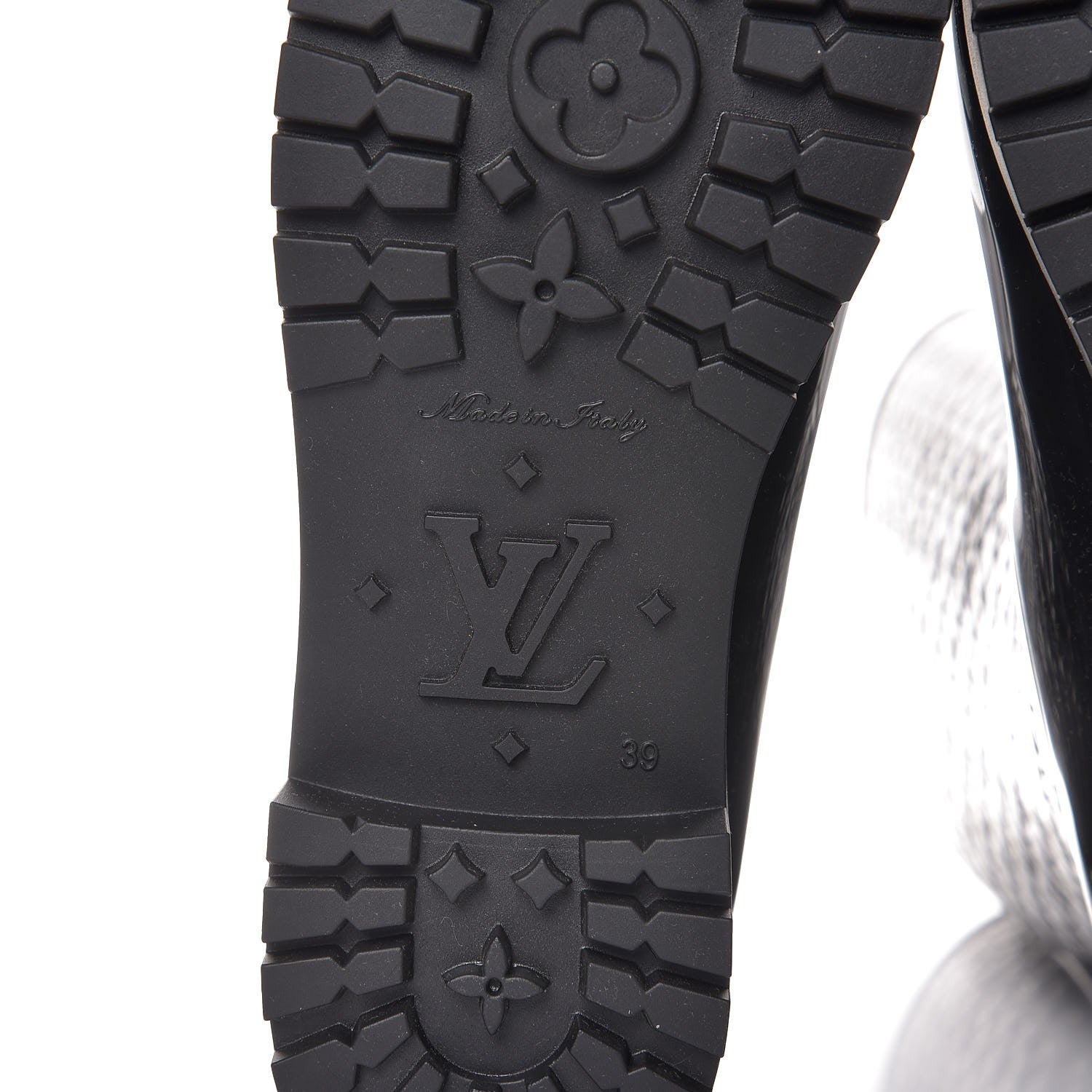 Louis Vuitton Rubber Embossed Monogram Splash Rain Boots 39 Black 6 of 7