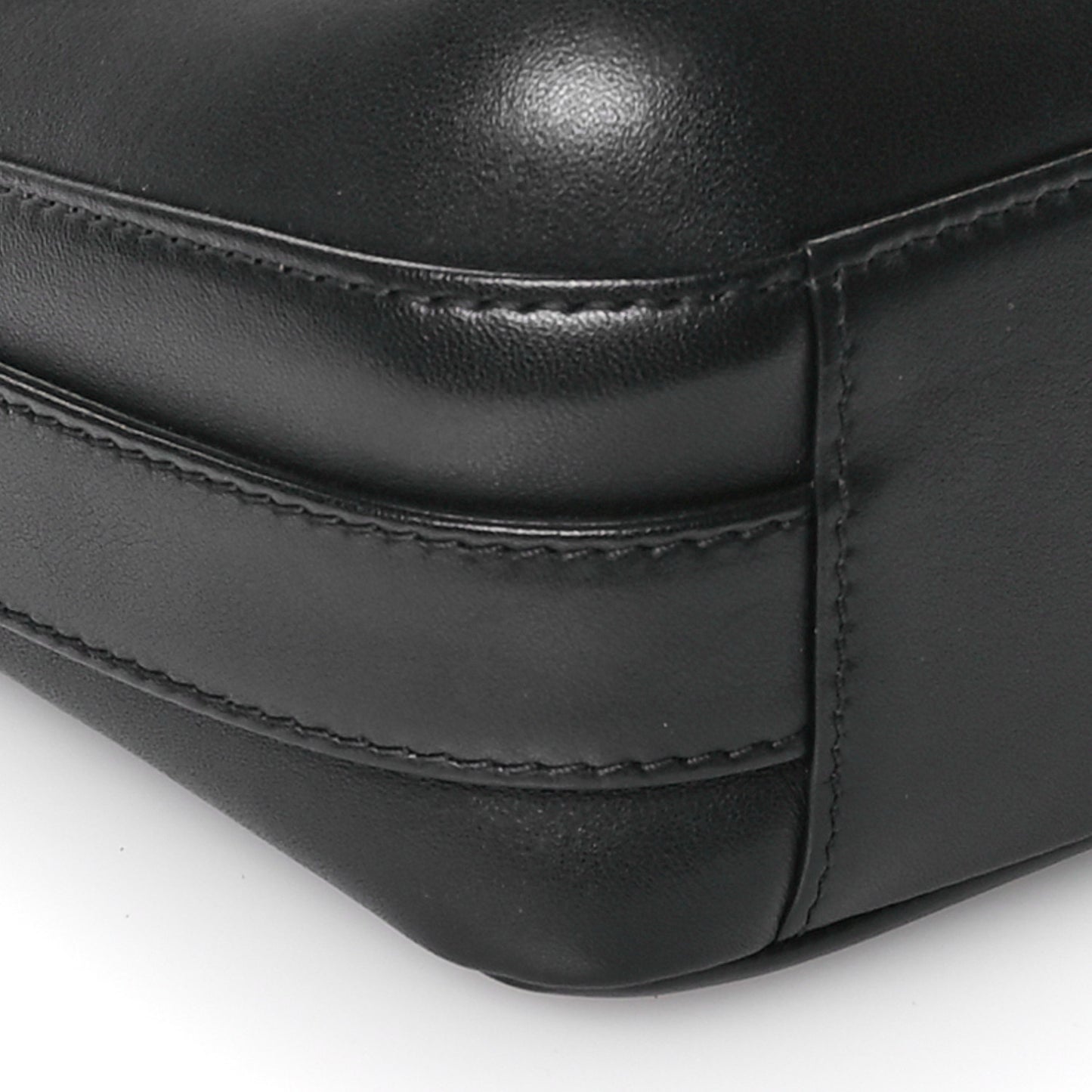Calfskin Quilted Large Rock My Shoulder Flap Black