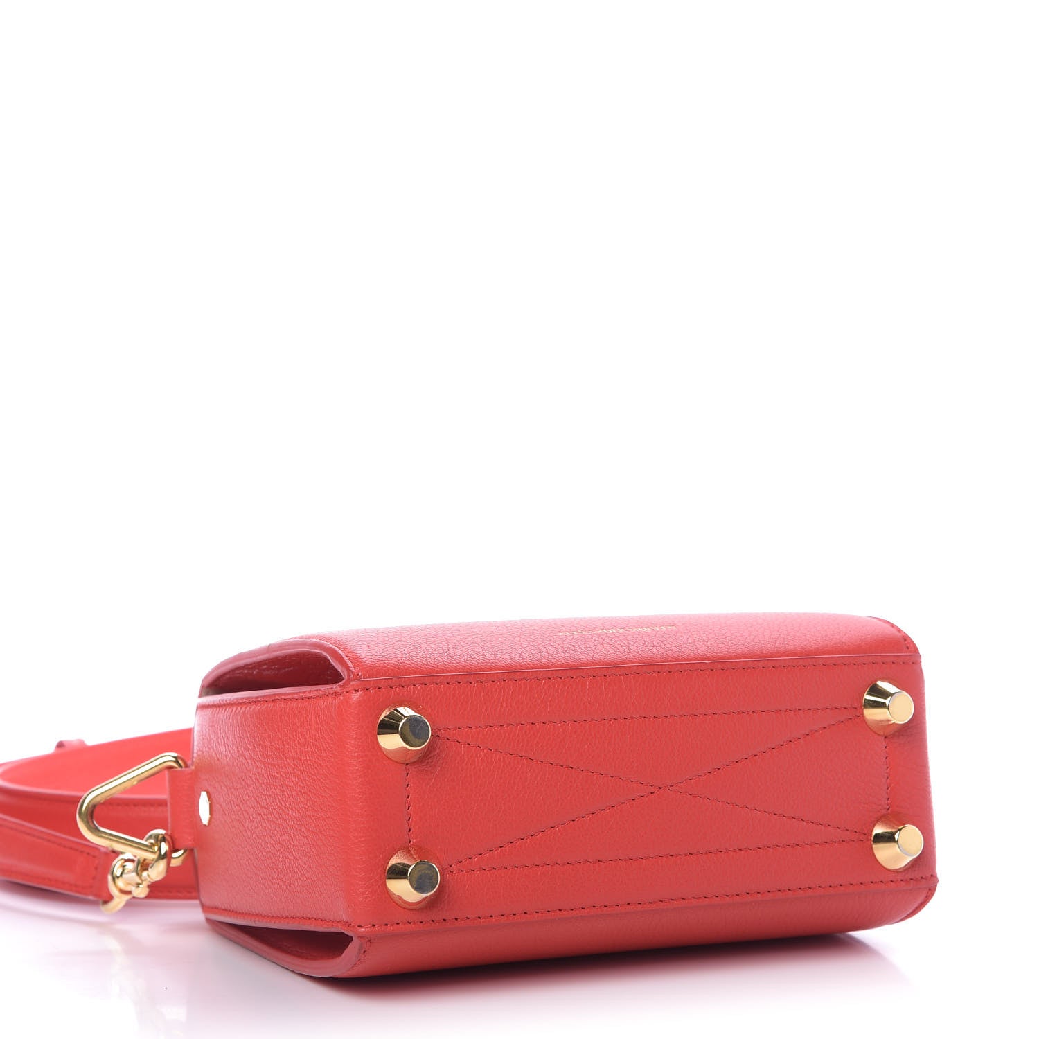 Alexander McQueen Fine Grain Goatskin Box Shoulder Bag 19 Red 4 of 9