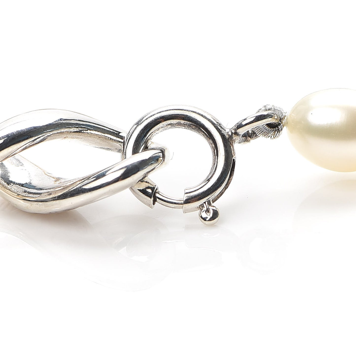Sterling Silver Pearl Figure 8 Bracelet