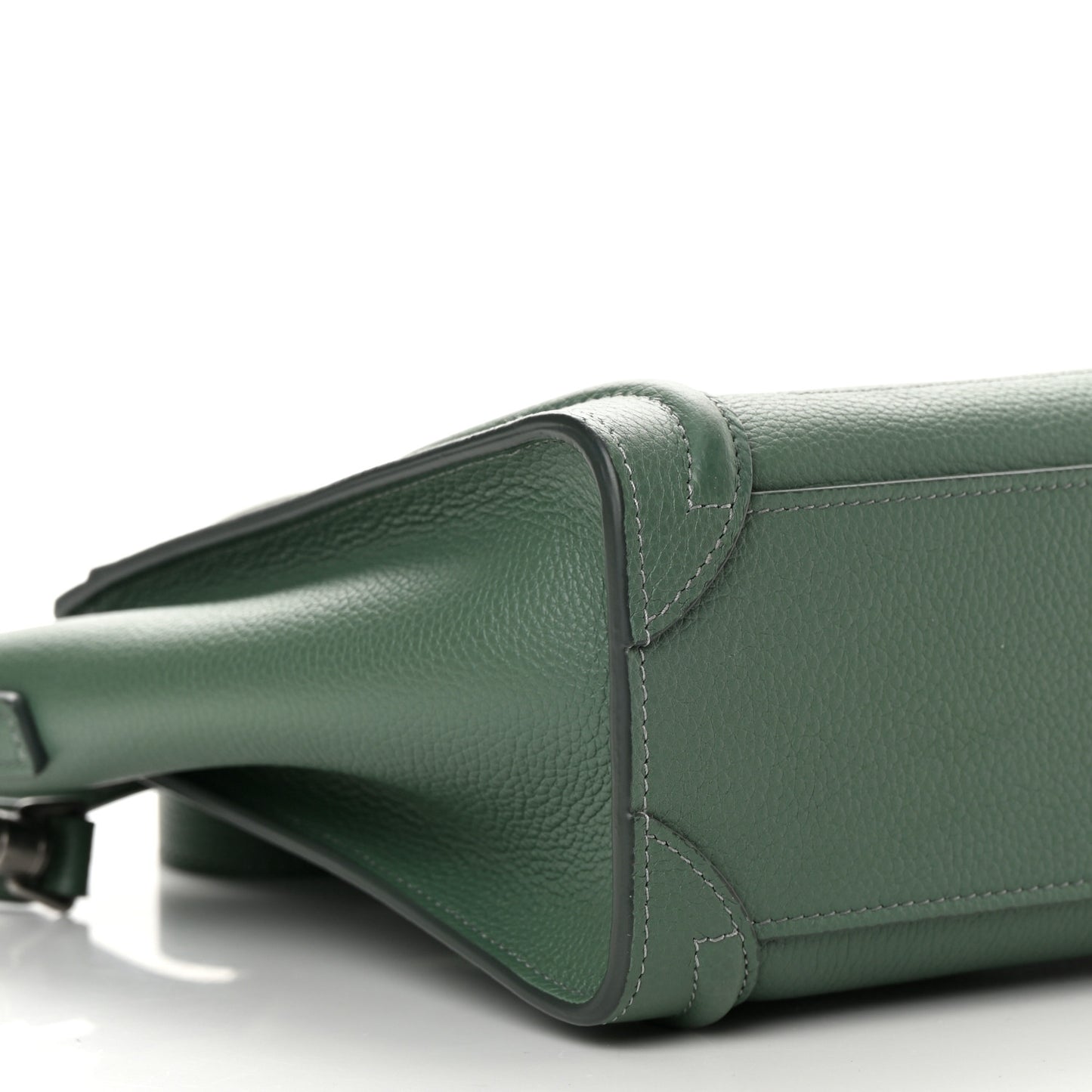 Drummed Calfskin Nano Luggage Celadon