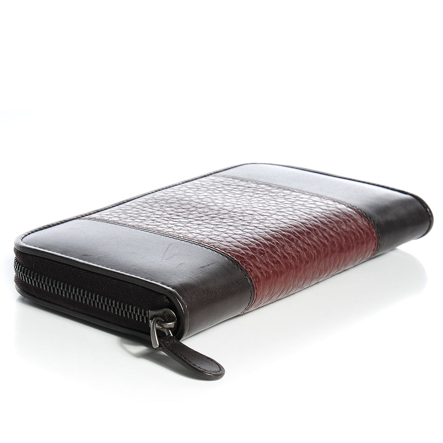 Light Calf Zip Around Wallet