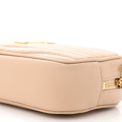 Saint Laurent Grain De Poudre Matelasse Monogram Mini Lou Camera Bag Dark Beige 10 of 10